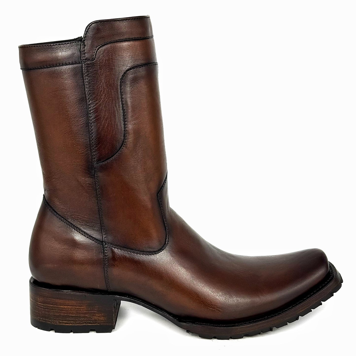 CARLO BROWN PITON BOOTS 