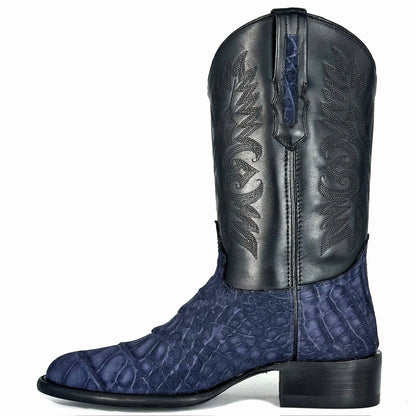 COWBOY AZUL NOBUCK COCODRILO ALLIGATOR OVAL