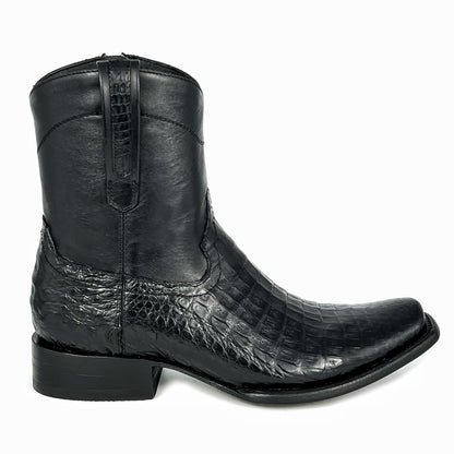 EDGAR BROWN CROCODILE BOOTS 