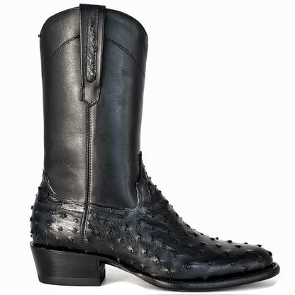 EMMA BROWN OSTRICH BOOTS 