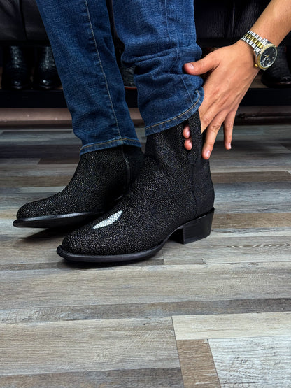 EMMA BLACK FULL MANTARRAYA BOOTS OVAL