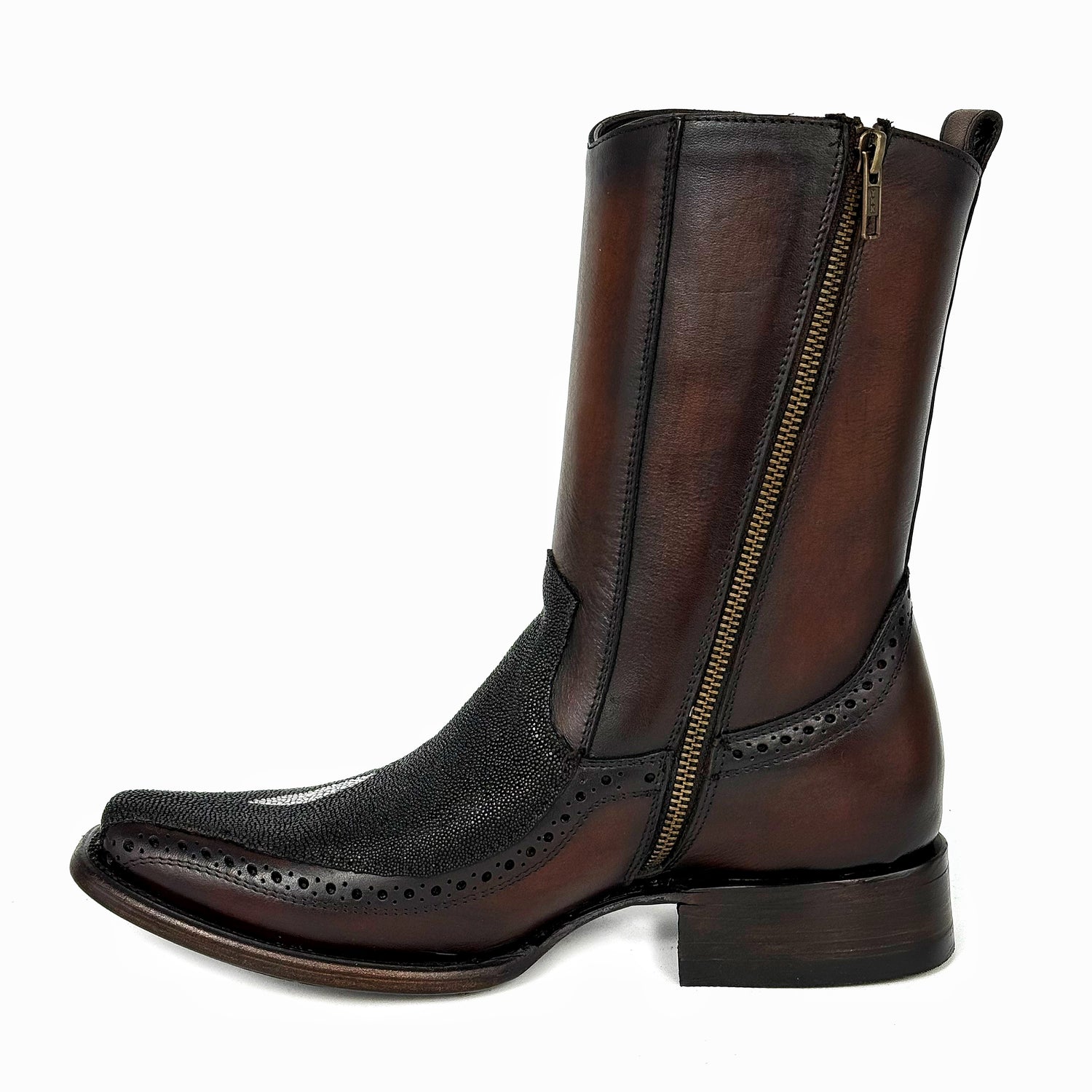 DARK BROWN FLORETA MANTARRAYA BOOTS DUBAI