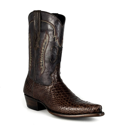 COWBOY BROWN PITON BOOTS TEXANA