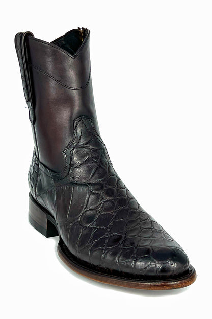 EMMA DARK BROWN COCODRILO MORELETI BOOTS