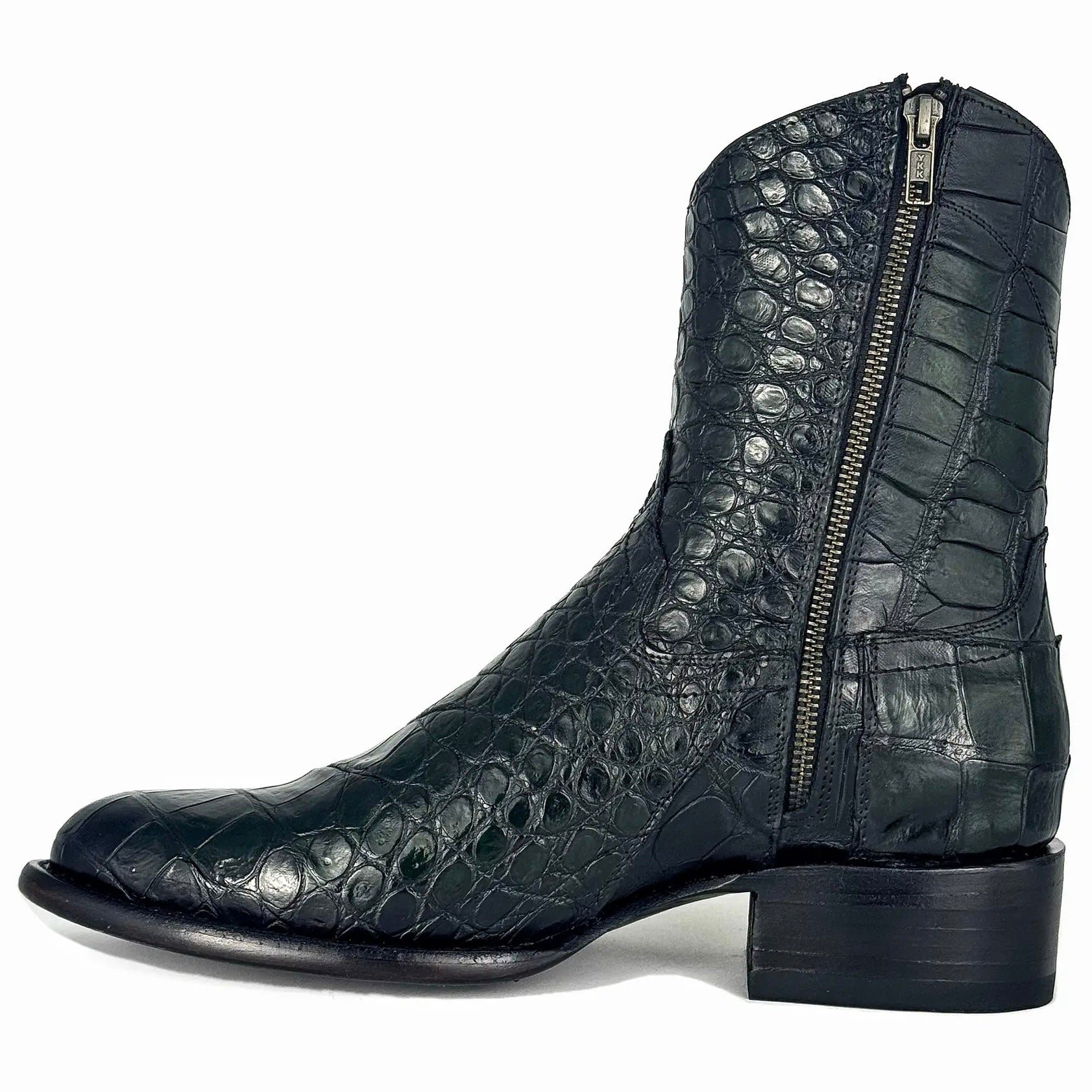 EMMA GREEN FULL COCODRILO MORELETI BOOTS OVAL