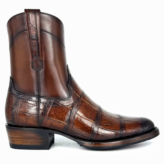 EMMA BROWN COCODRILO ALLIGATOR OVAL