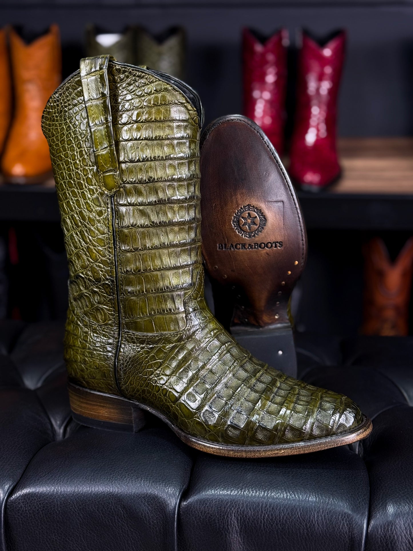 COWBOY GREEN FULL COCODRILO FUSCUS OVAL