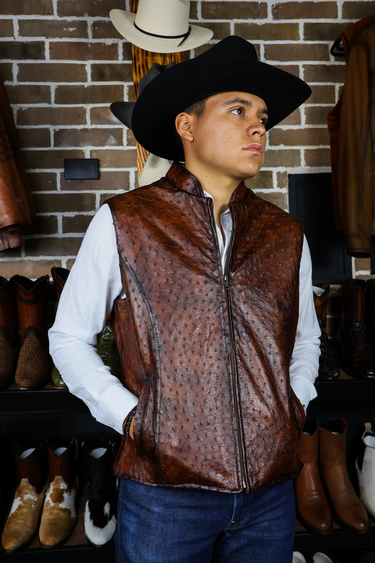 CHALECO BROWM AVESTRUZ