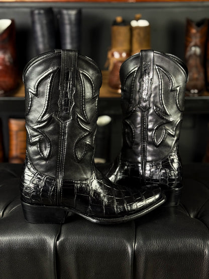 COWBOY BLACK COCODRILO MORELETI BOOTS DUBAI