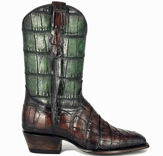 COWBOY MARRÓN VERDE FULL ALLIGATOR FRANCESA