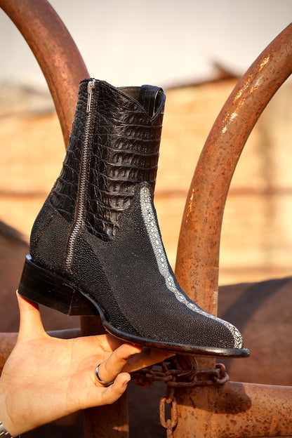 EMMA BLACK STINGRAY QUEEN & CROCODILE OVAL