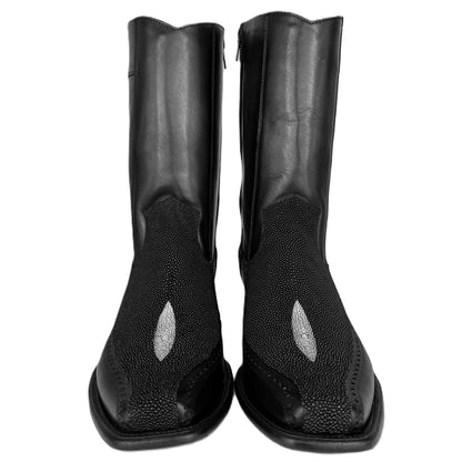 BLACK FLORETA MANTARRAYA BOOTS