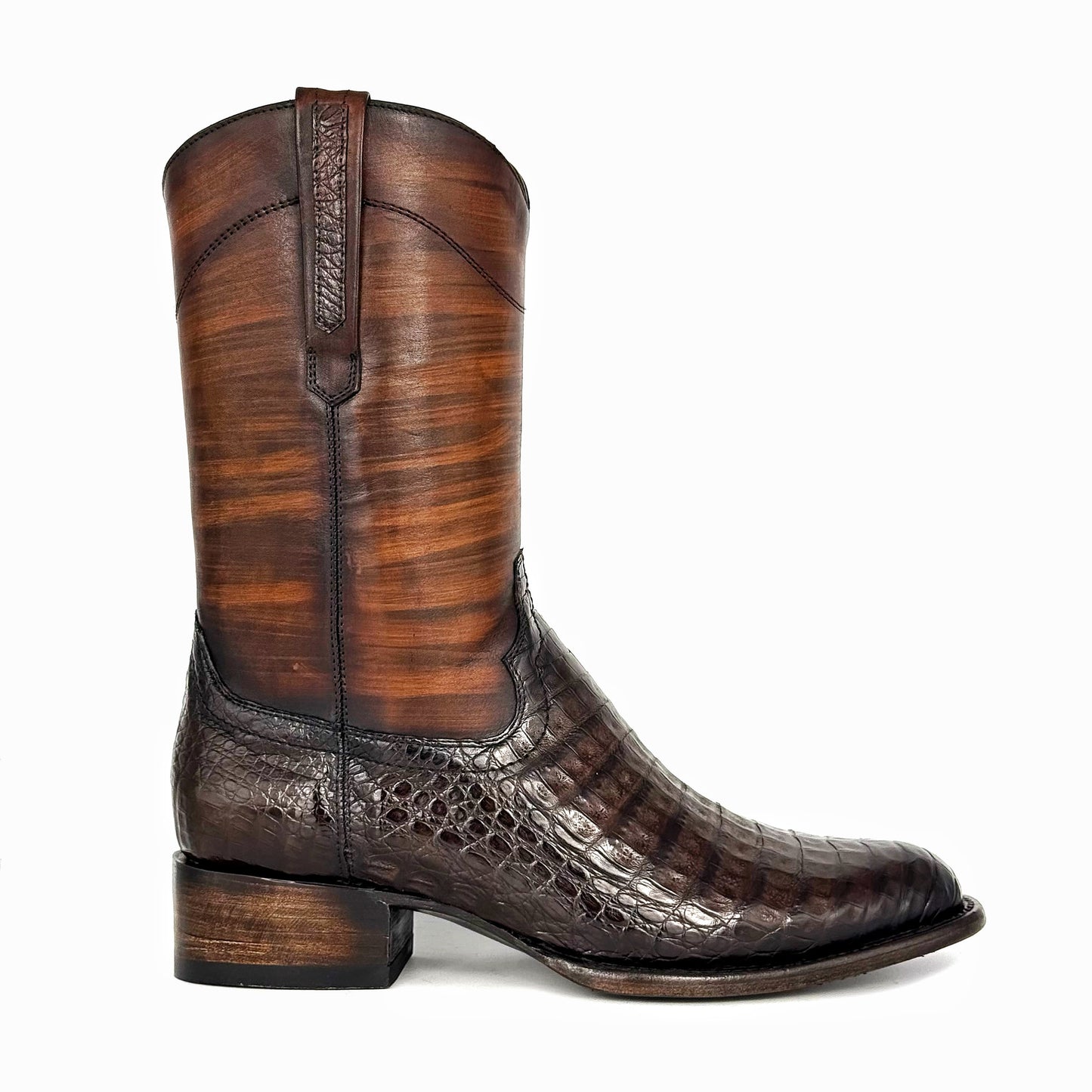 CARLO BROWN PITON BOOTS 