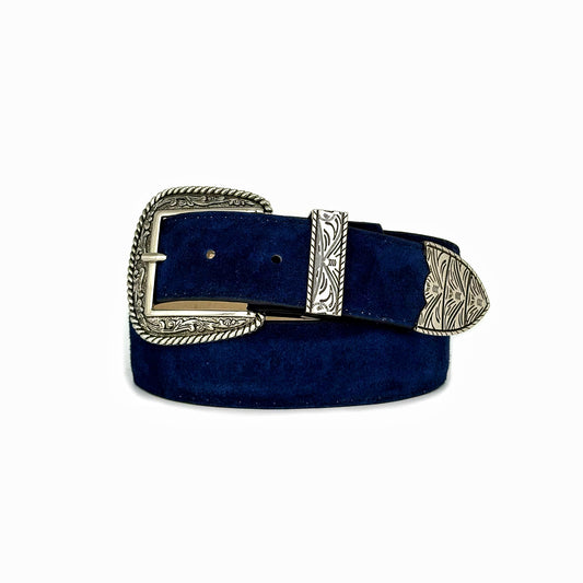 CINTO GAMUZA BLUE 3 HEBILLAS