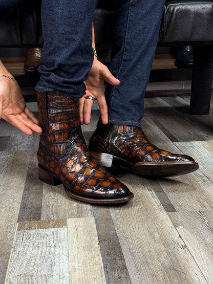 EMMA SOMBREADO FULL COCODRILO MORELETI BOOTS OVAL
