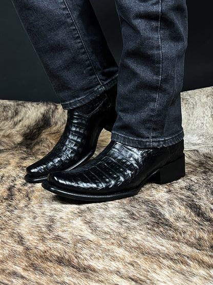 CHRISTIAN BLACK FULL COCODRILO BOOTS