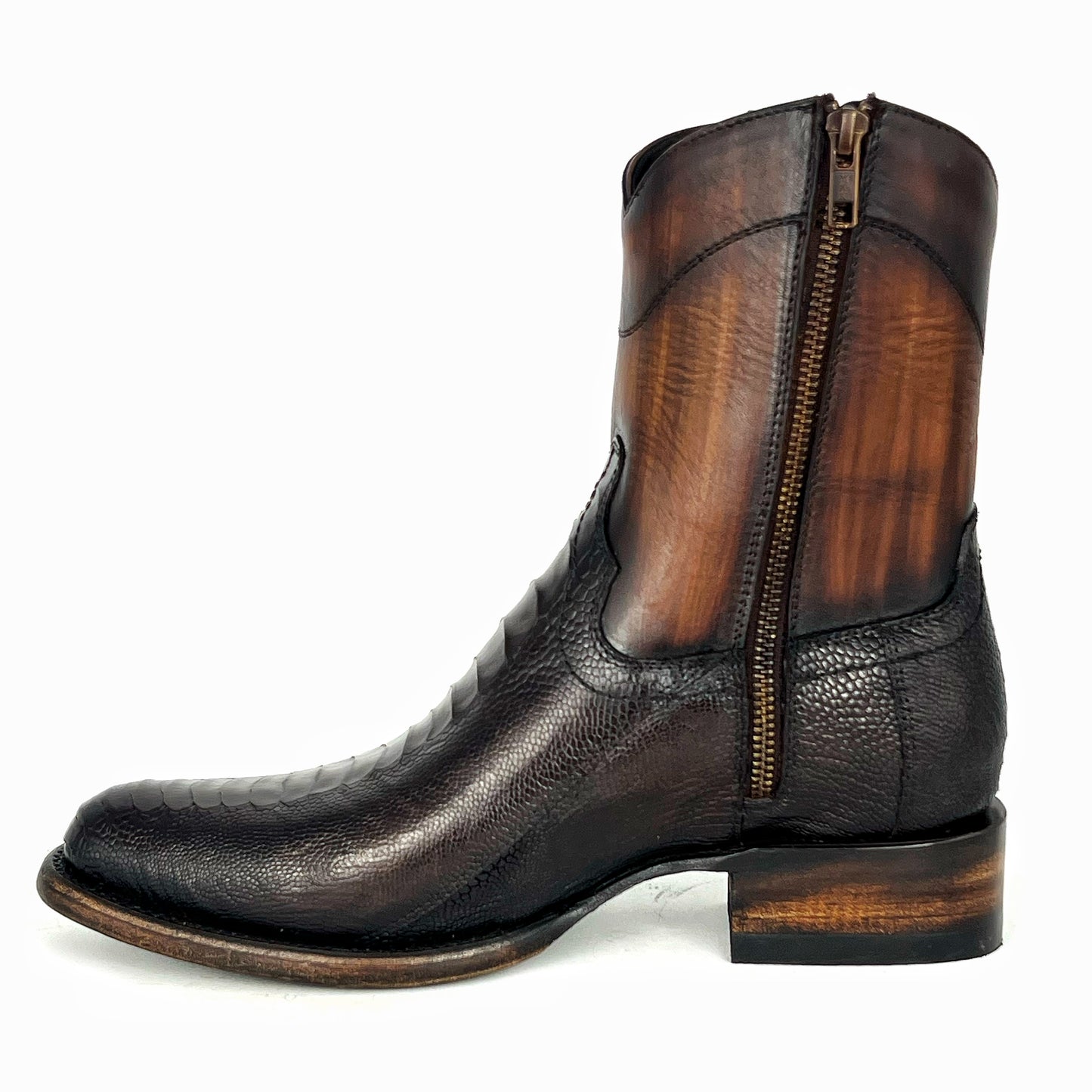 EMMA DARK BROWN PATA DE AVESTRUZ