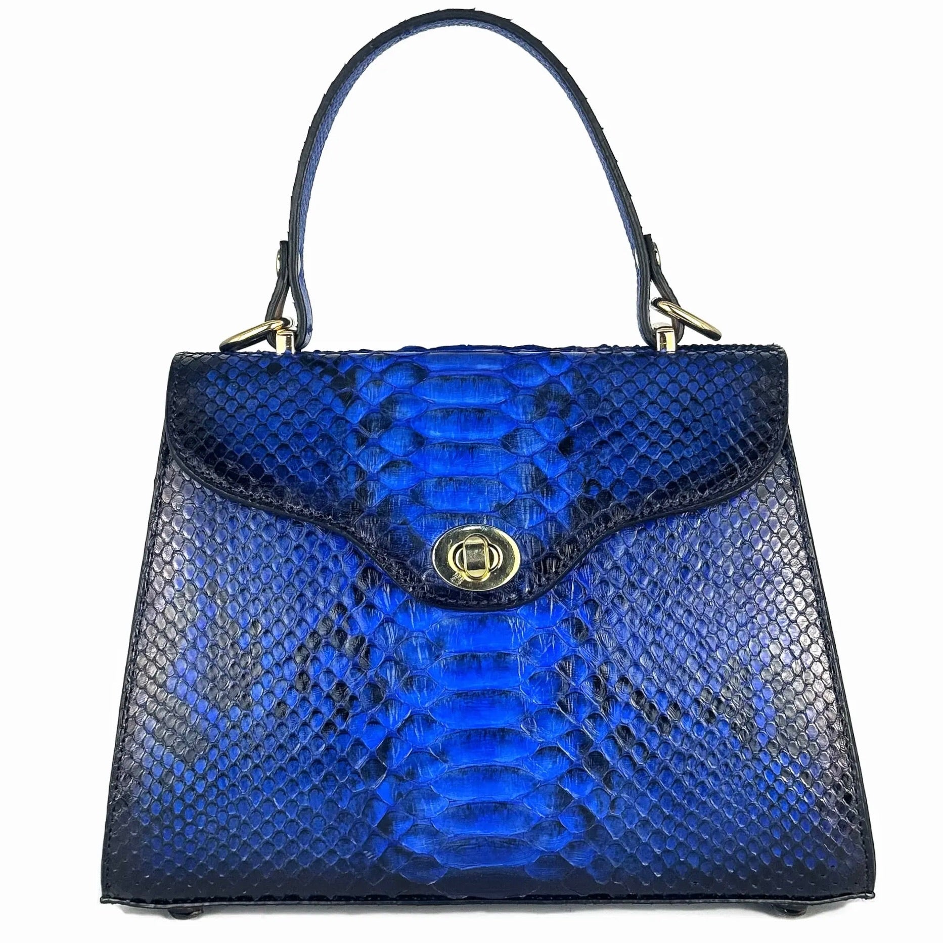 BOLSA PITON AZUL PARA DAMA