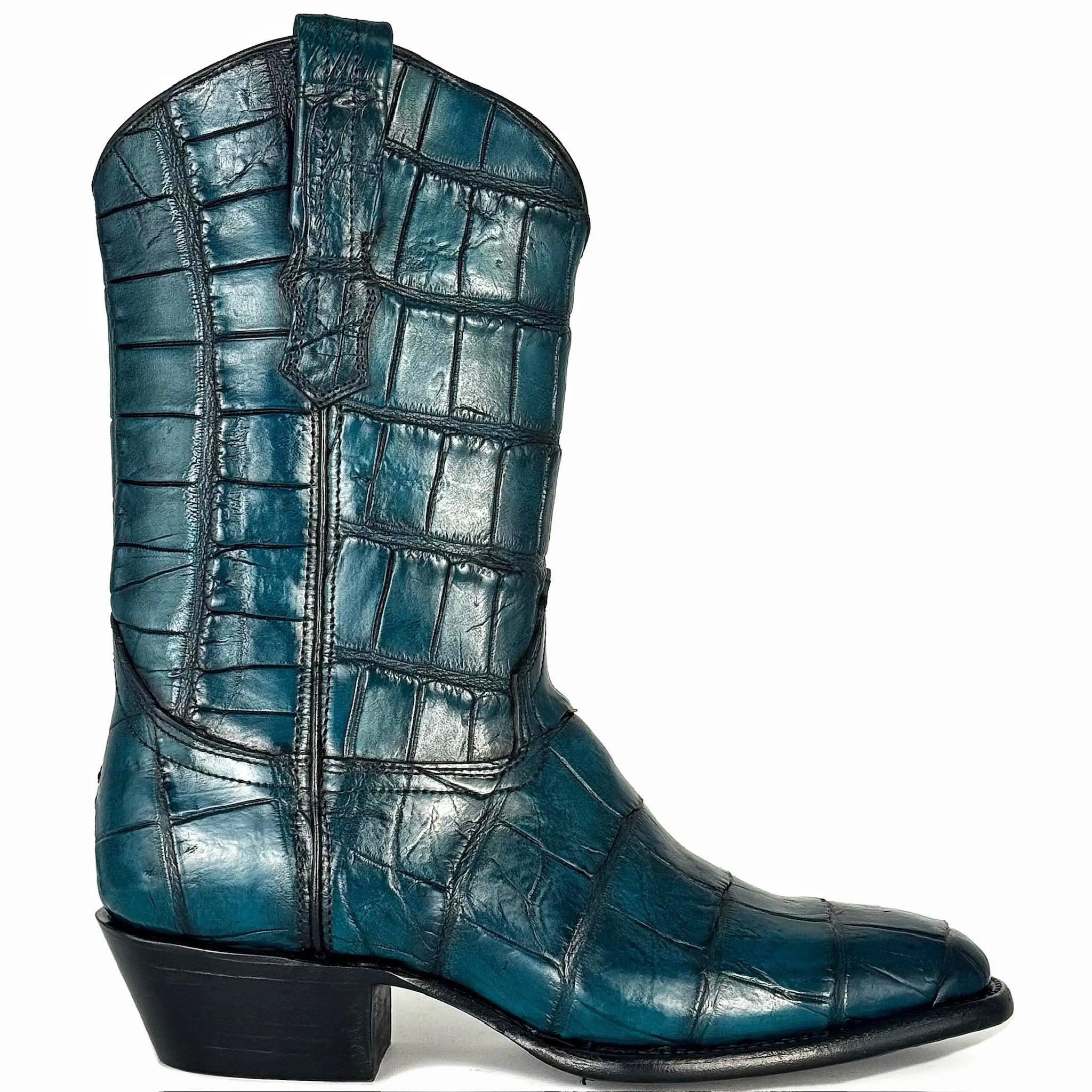 COWBOY AZUL TURQUESA OBSCURO FULL ALLIGATOR FRANCESA
