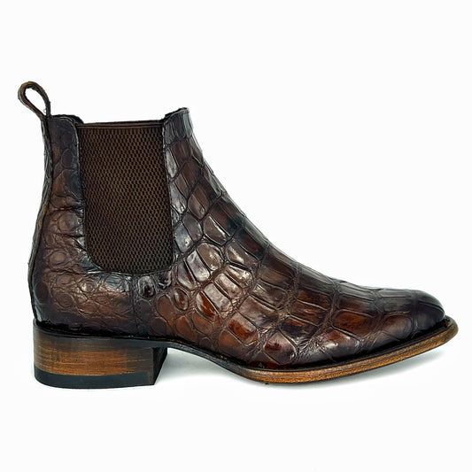 CHELSEA DARK BROWN COCODRILO MORELETI OVAL