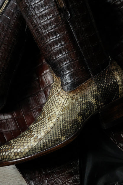 EMMA HIGH NATURAL CASCABEL W/ OVAL ALLIGATOR TUBE