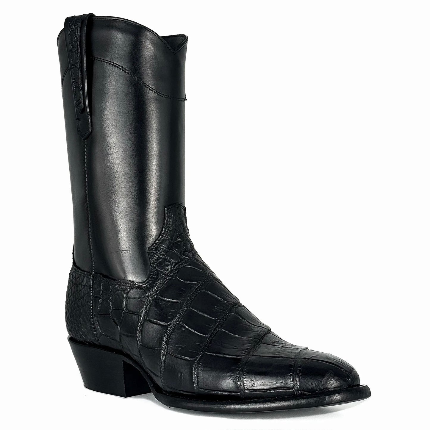 EMMA HIGH NEGRO COCODRILO ALIGATOR FRANCESA