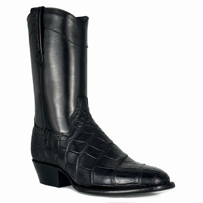 EMMA HIGH NEGRO COCODRILO ALIGATOR FRANCESA