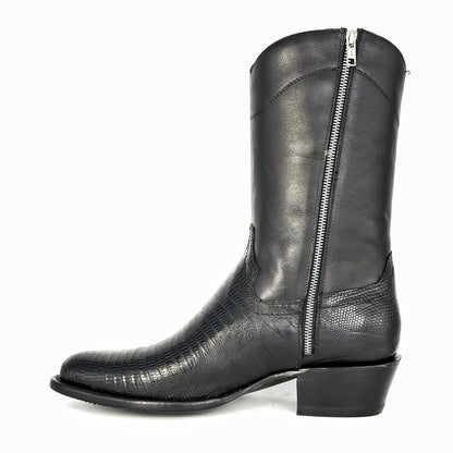 EMMA HIGH BLACK LIZARD OVAL