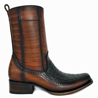 EMMA BROWN LIZARD BOOTS 