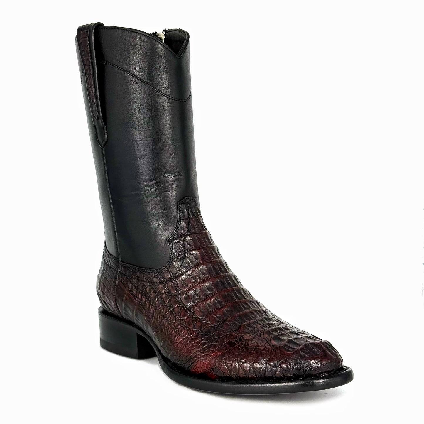 EMMA HIGH RED BLACK COCODRILO FUSCUS OVAL