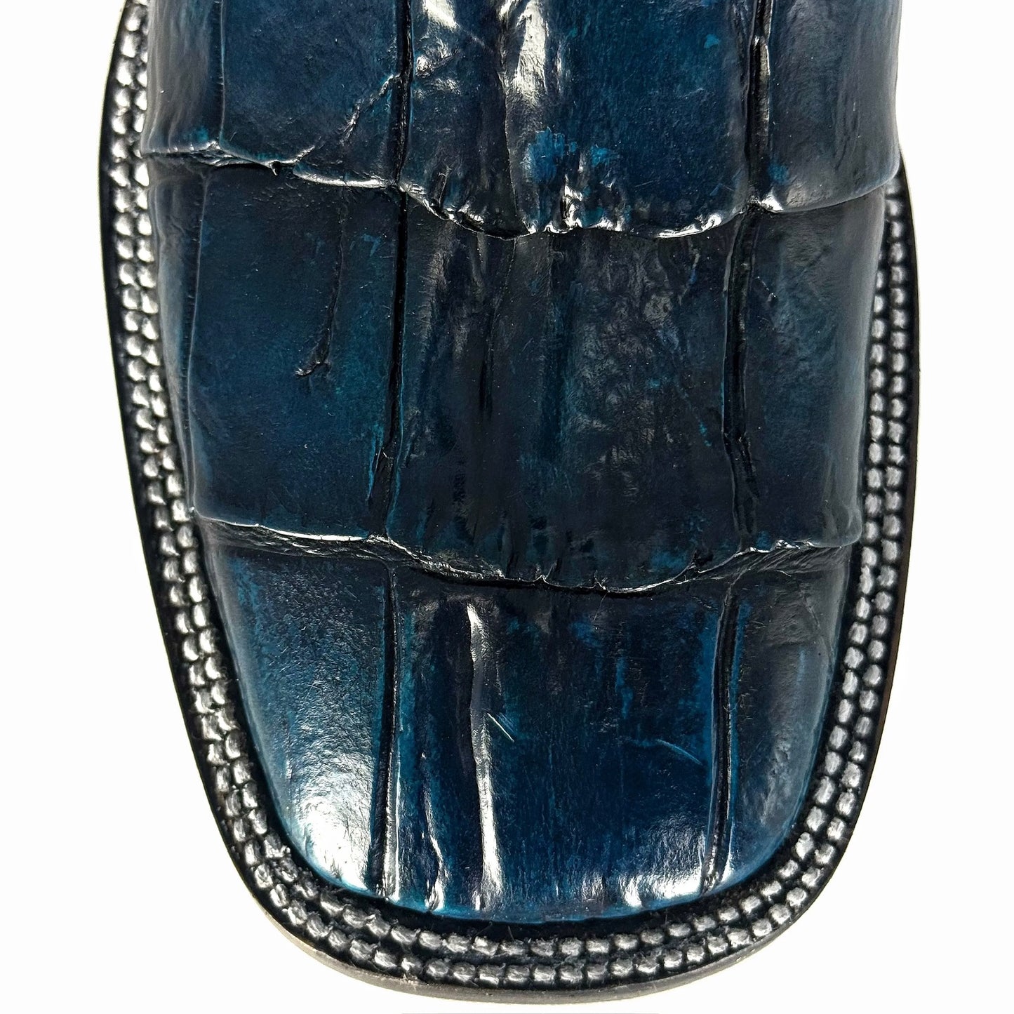 COWBOY AZUL TURQUESA OBSCURO COLA DE COCODRILO ALLIGATOR BULLDOG