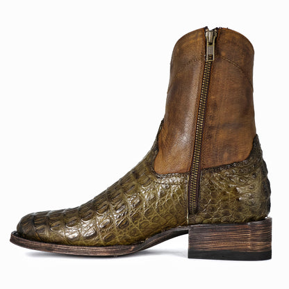 EMMA GREEN COCODRILO FUSCUS BOOTS OVAL