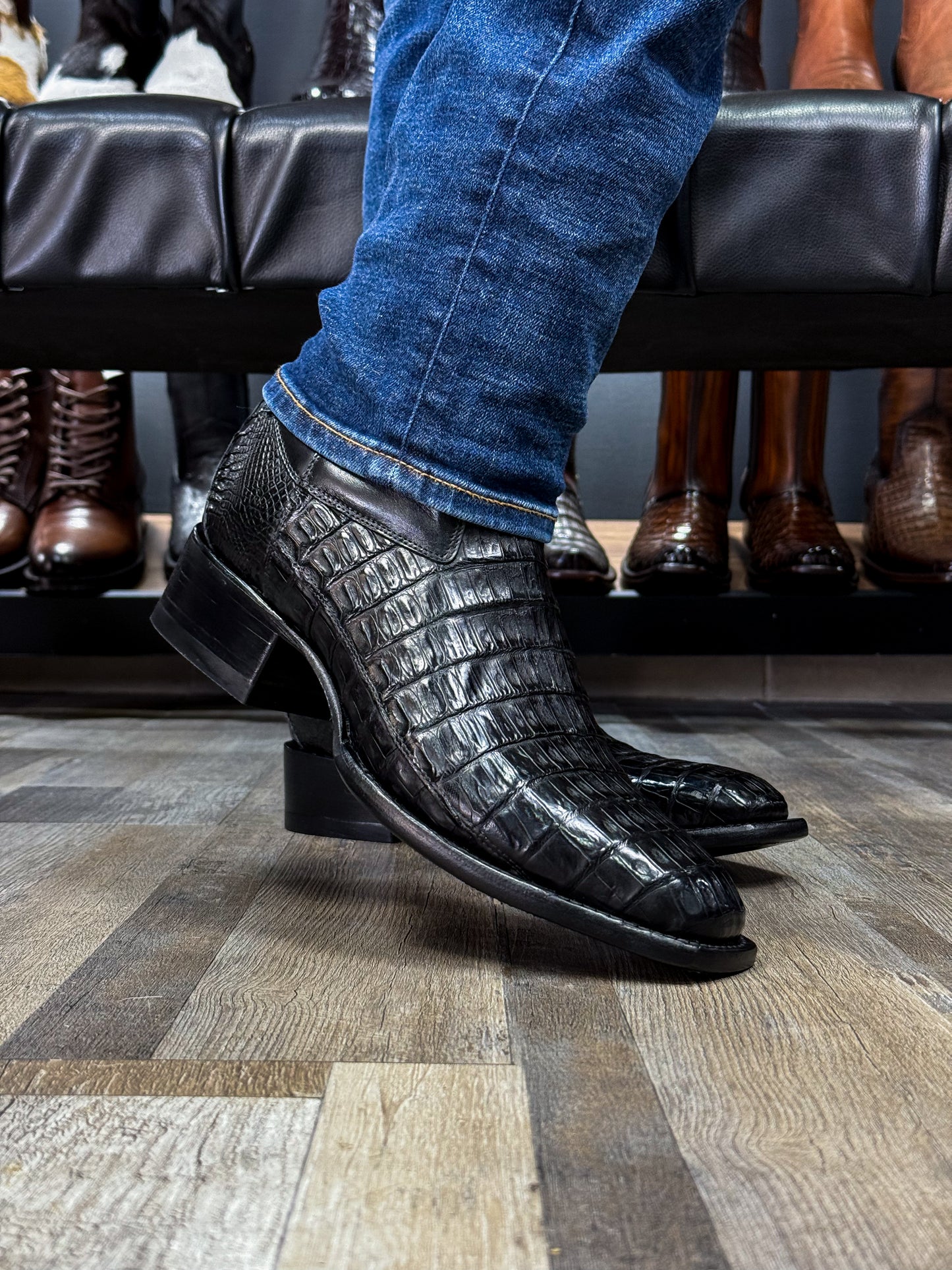 ARTHUR BLACK COLA COCODRILO FUSCUS BOOTS FRANCESA