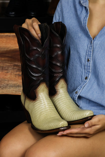 EMMA BROWN PITON BOOTS 