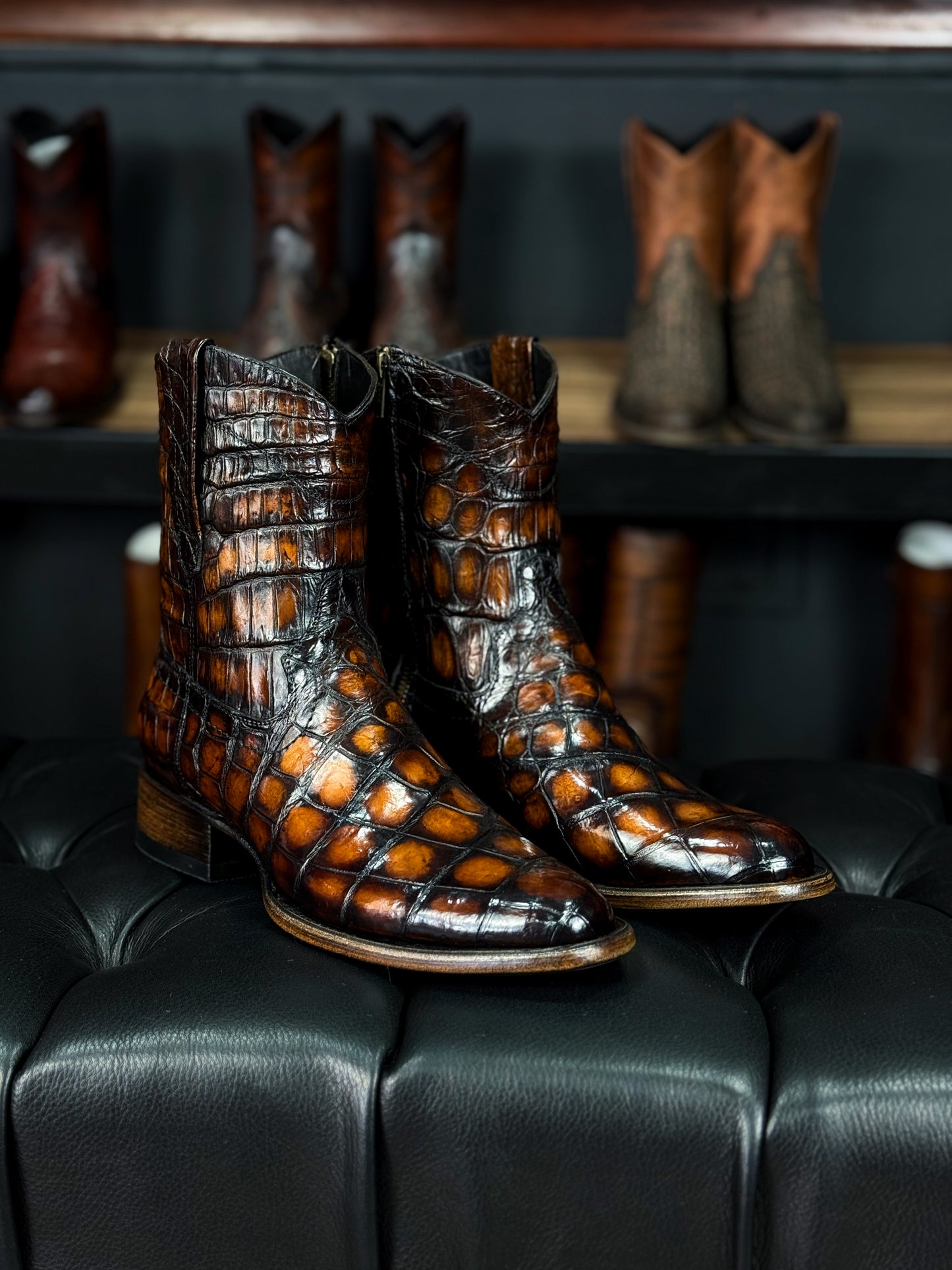 EMMA SOMBREADO FULL COCODRILO MORELETI BOOTS OVAL