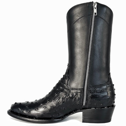 EMMA BROWN OSTRICH BOOTS 