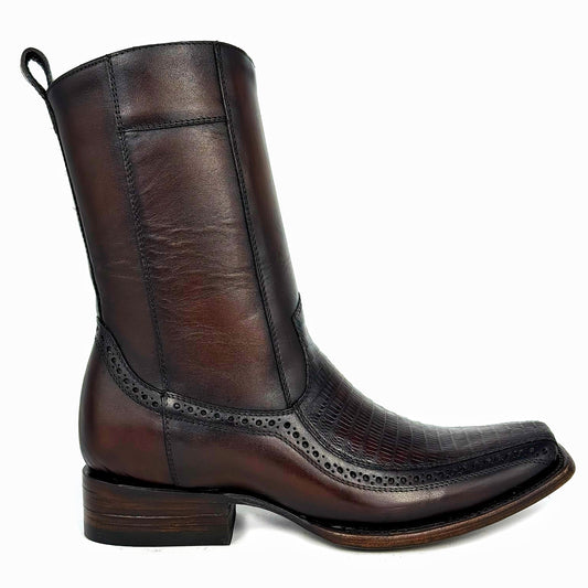 DARK BROWN FLORETA LIZARD BOOTS DUBAI