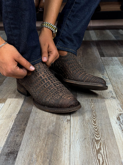 EMMA RUSTICO COCODRILO FUSCUS BOOTS OVAL