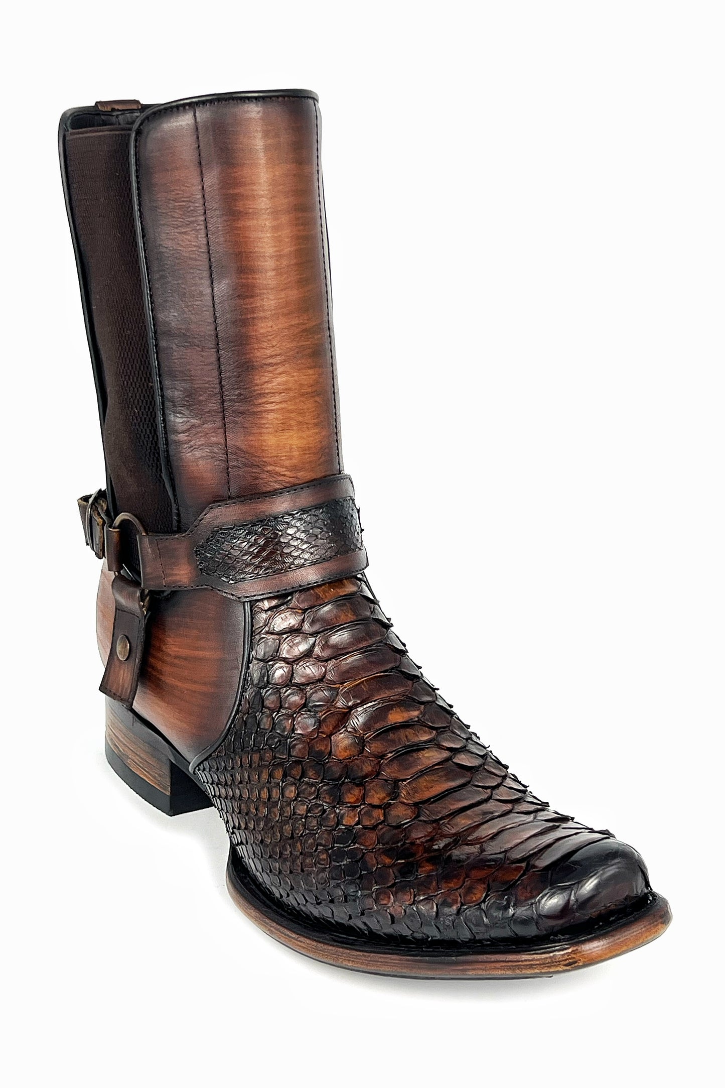 CARLO BROWN PITON HIGH BOOTS