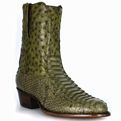 ARTHUR FULL PITON & AVESTRUZ BOOTS OVAL