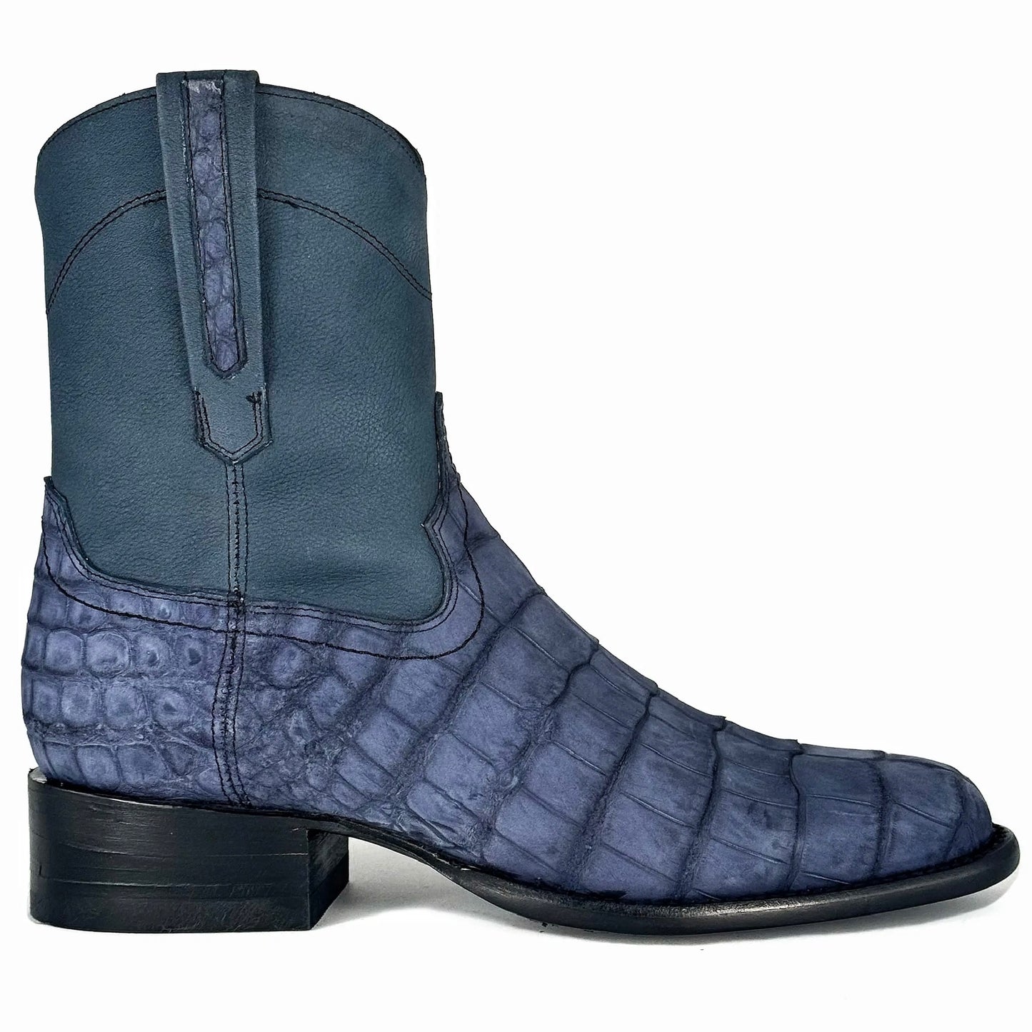 EMMA AZUL NOBUCK COCODRILO ALLIGATOR OVAL