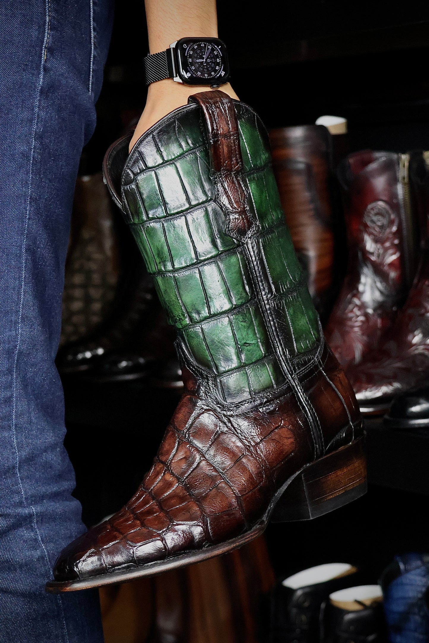COWBOY CAFE VERDE FULL ALLIGATOR FRANCESA