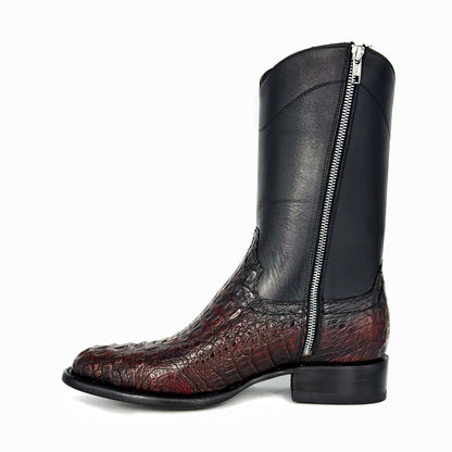 EMMA HIGH RED BLACK COCODRILO FUSCUS OVAL
