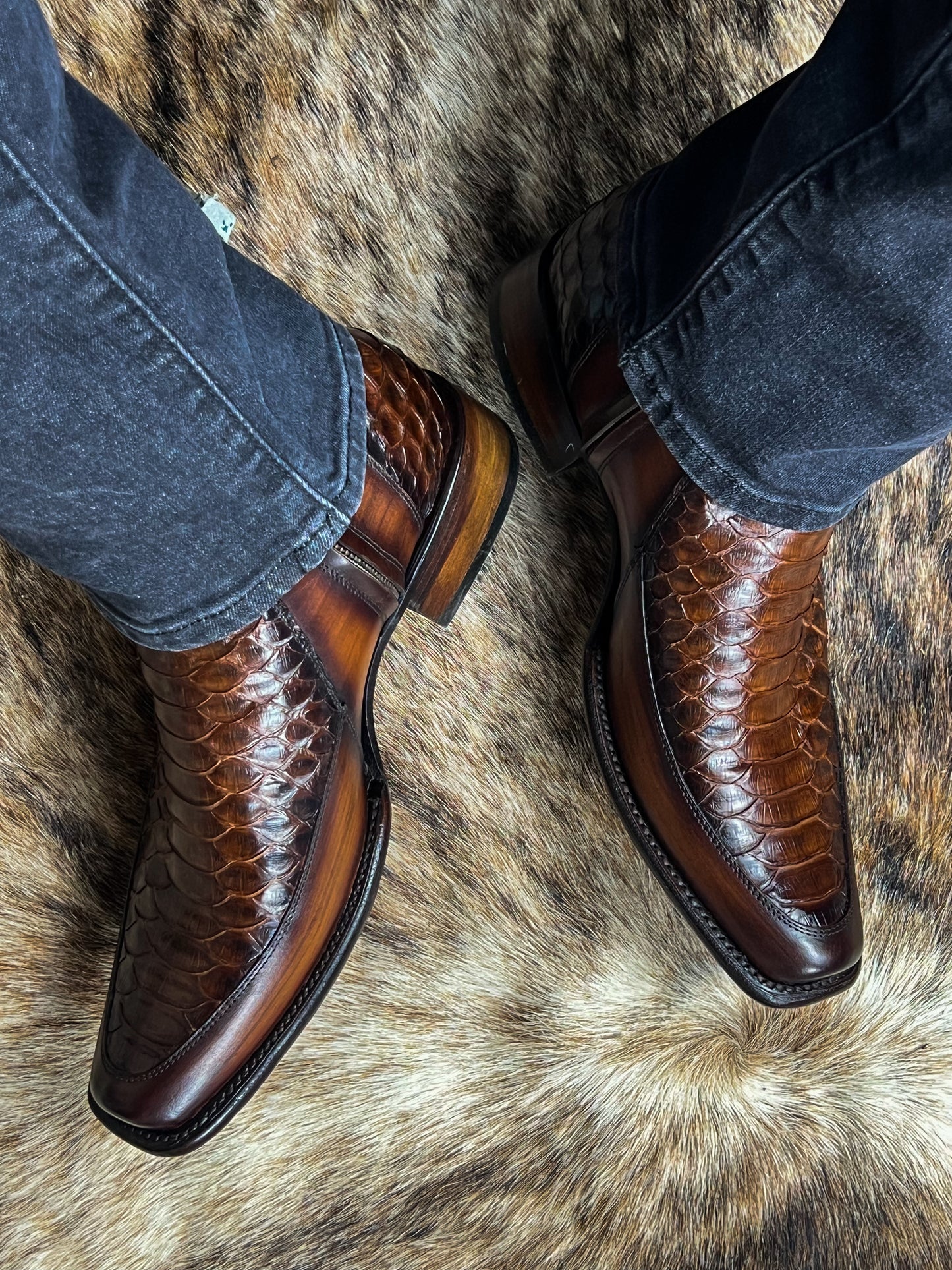 EMILIO BROWN PITON BOOTS