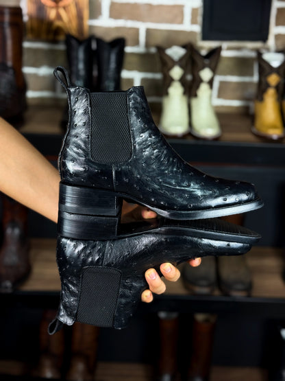 CHELSEA BLACK AVESTRUZ OVAL