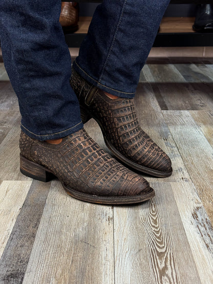 EMMA RUSTICO COCODRILO FUSCUS BOOTS OVAL