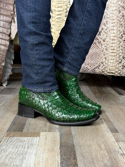 CHRISTIAN FULL PITON GREEN BOOTS DUBAI