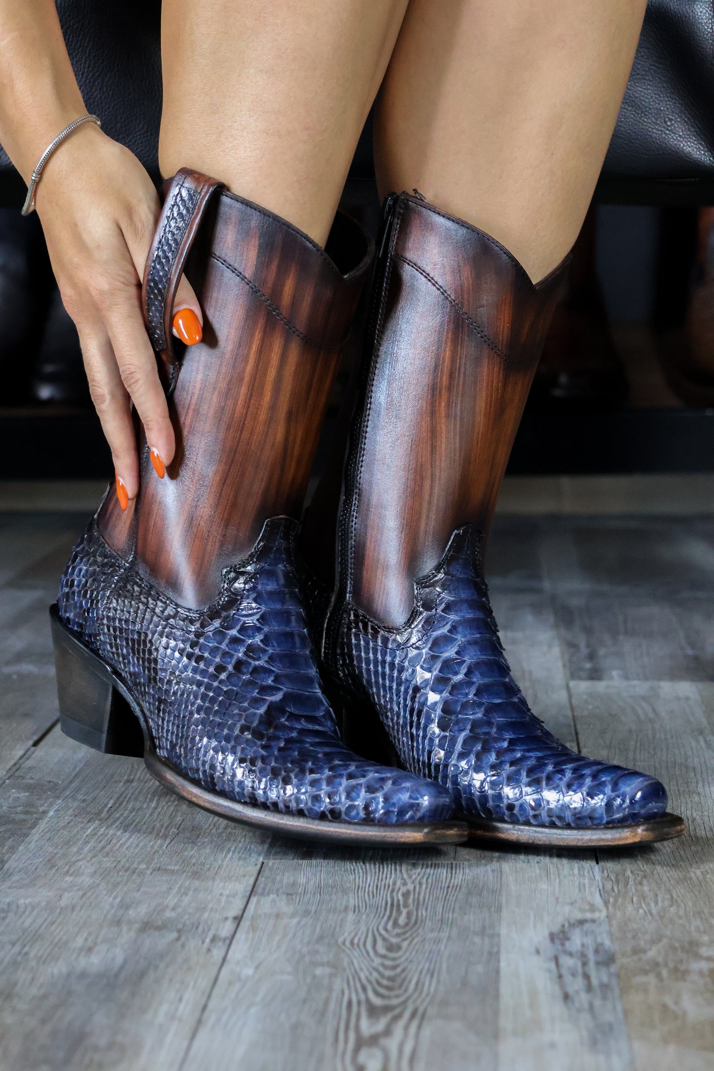 EMMA BROWN PITON BOOTS 