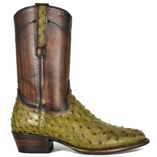 EMMA HIGH VERDE SECO AVESTRUZ OVAL