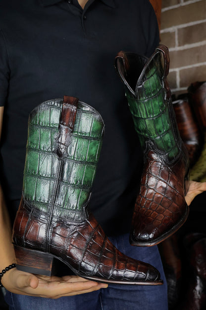 COWBOY CAFE VERDE FULL ALLIGATOR FRANCESA